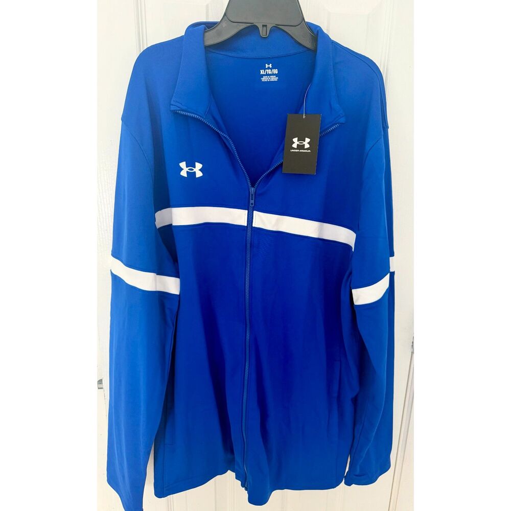 Under Armour Mens Knit Warm Up Full Zip Jacket Men's XL Royal Blue NWT